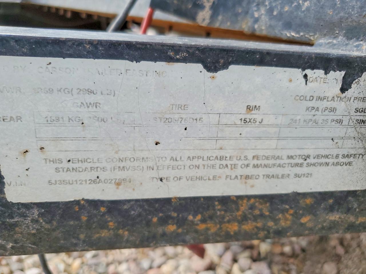 2006 Carson 2001 Carson Utility Trailer