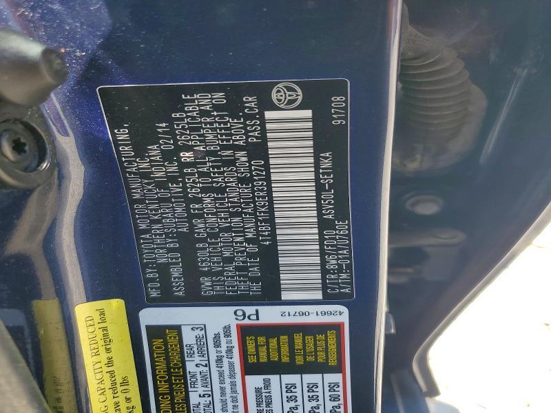 2014 Toyota Camry le