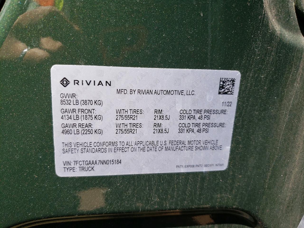 2022 Rivian R1T Adventure