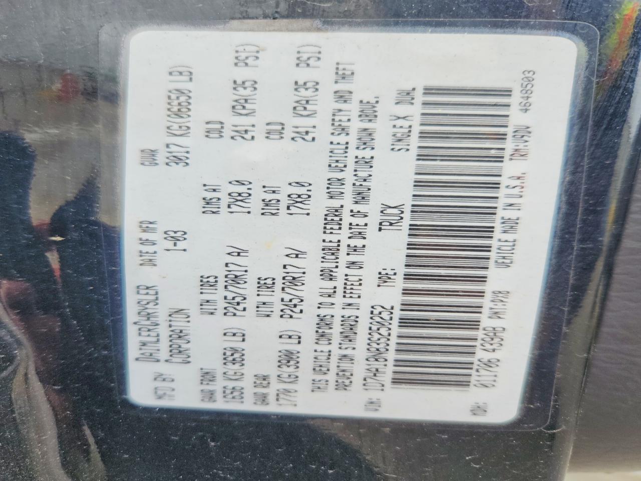 2003 Dodge RAM 1500 ST