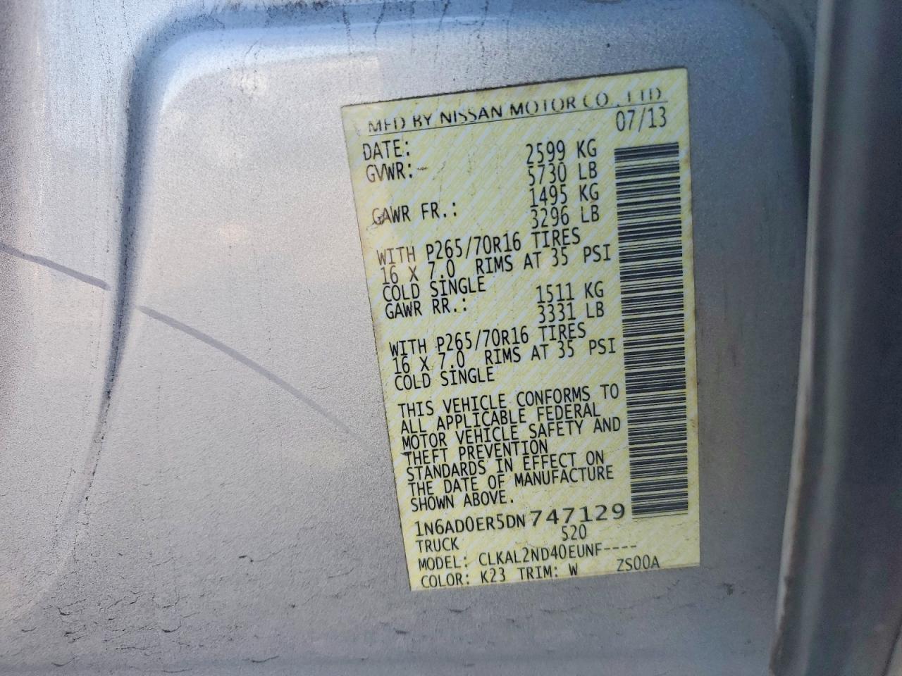 2013 Nissan Frontier S