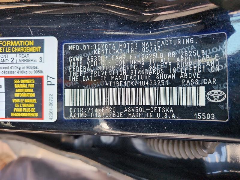 2017 Toyota Camry se