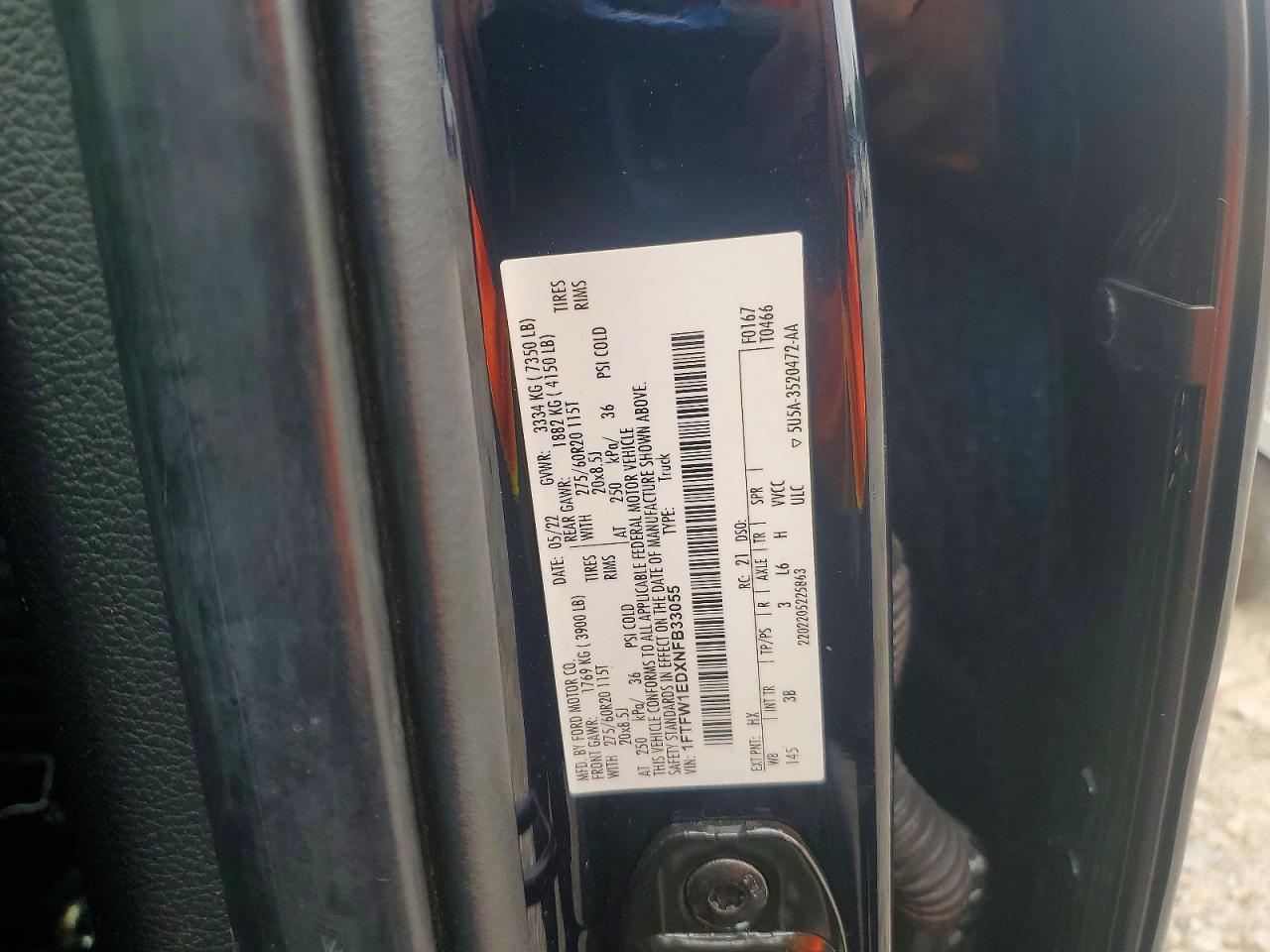 2022 Ford F150 Supercrew