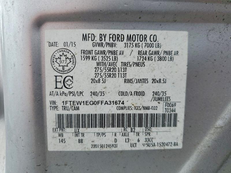 2015 Ford F150 Supercrew