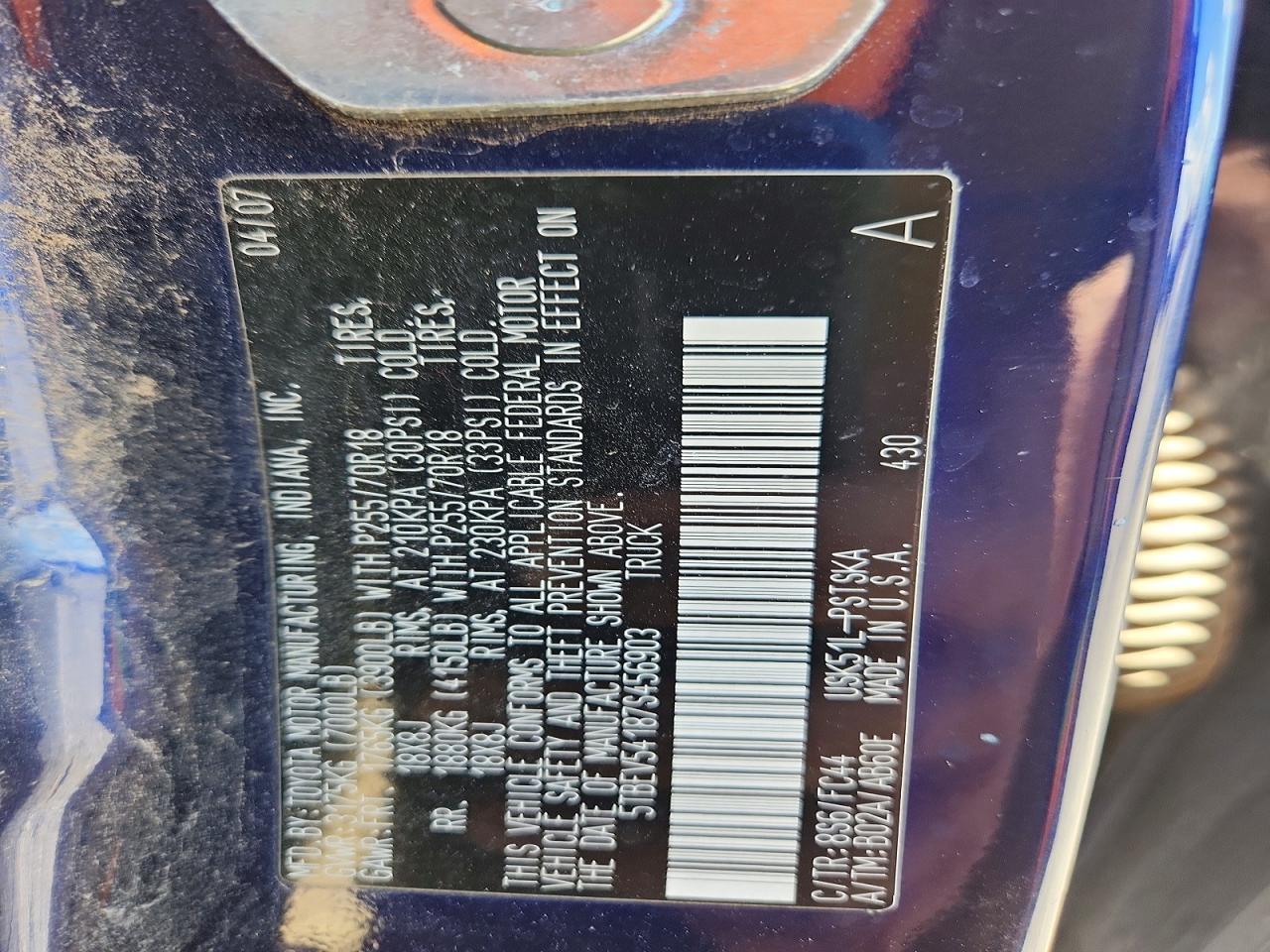 2007 Toyota Tundra Crewmax SR5