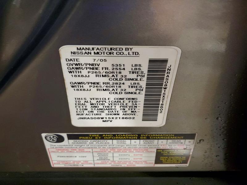 2005 Infiniti Fx35 Base