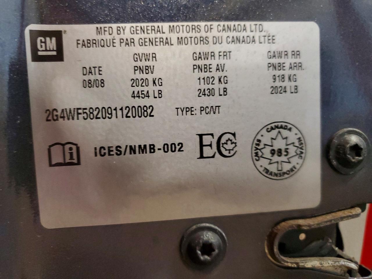 2009 Buick Allure cx