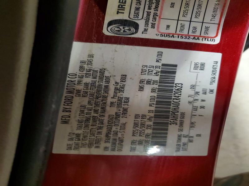 2012 Ford Fusion se