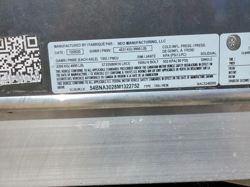 2021 NEO NACX2485R6 Enclosed Cargo Trailer