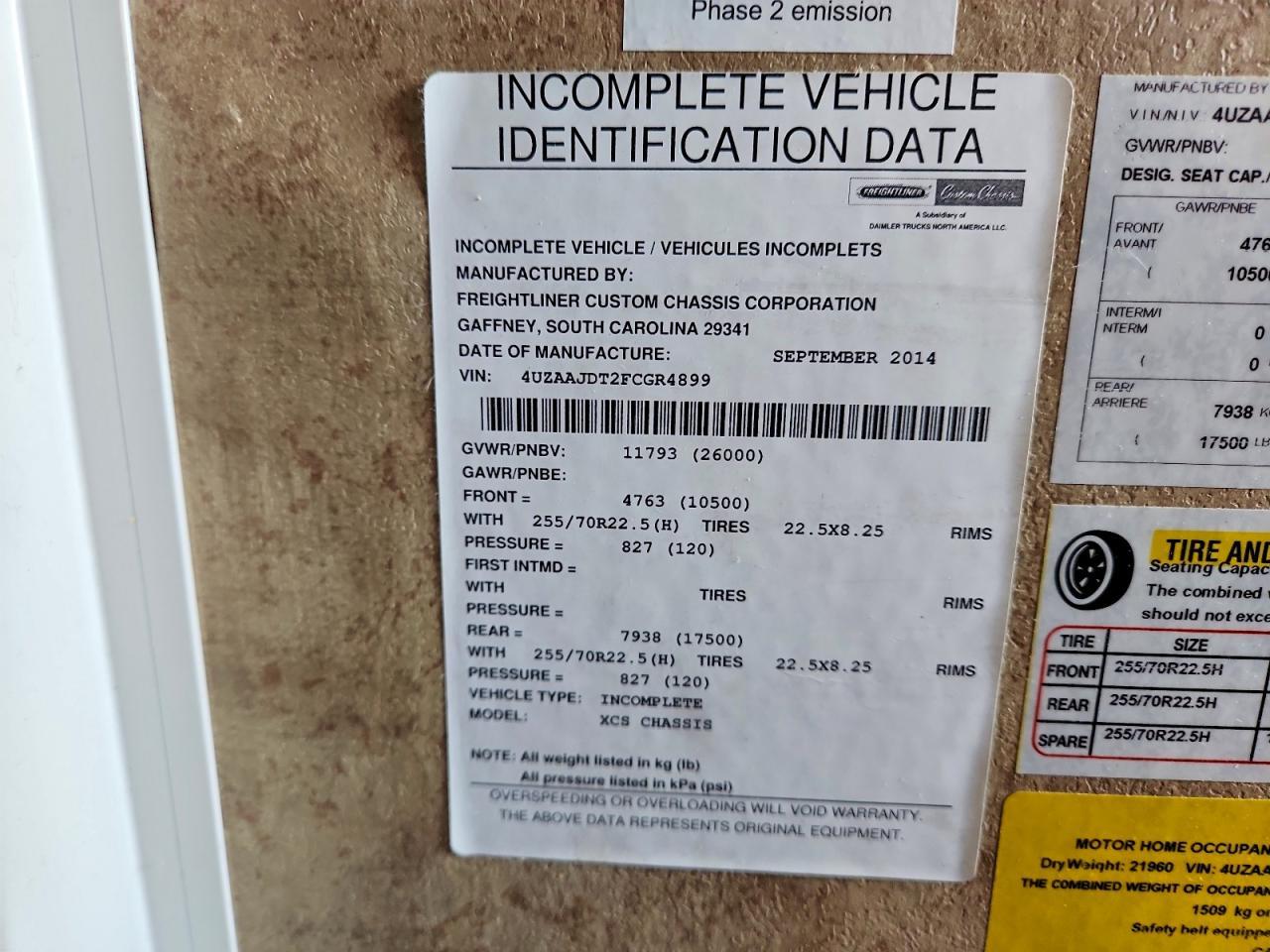 2015 Freightliner Sportscoach RV