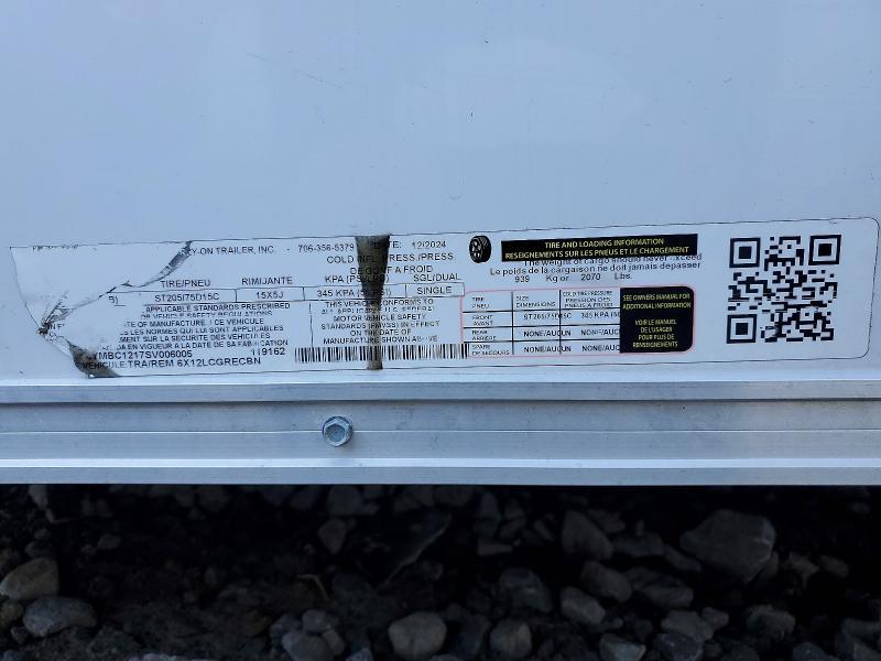 2025 Carry-On 6x12lcgrecbn Enclosed Cargo Trailer