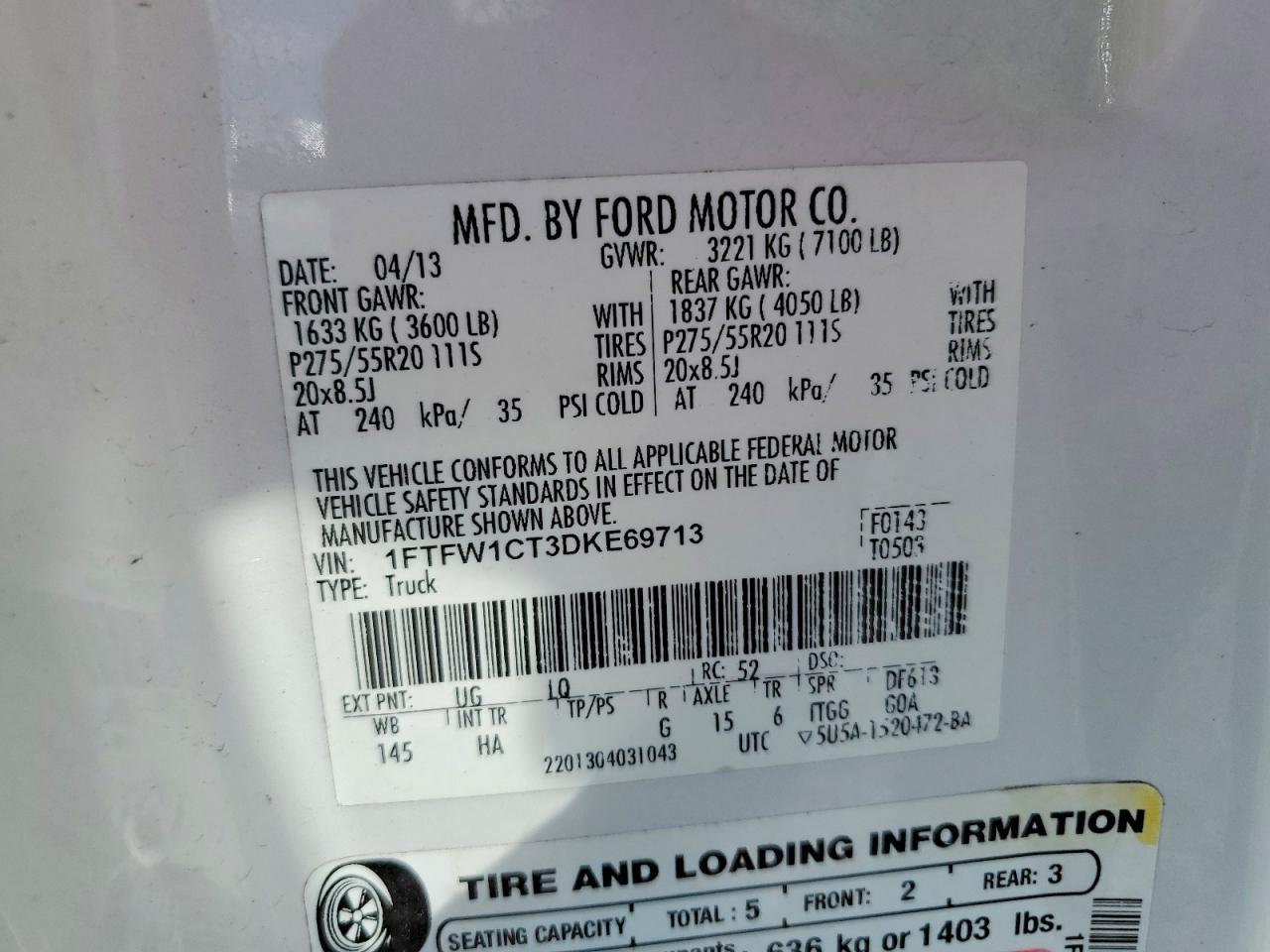 2013 Ford F150 Supercrew