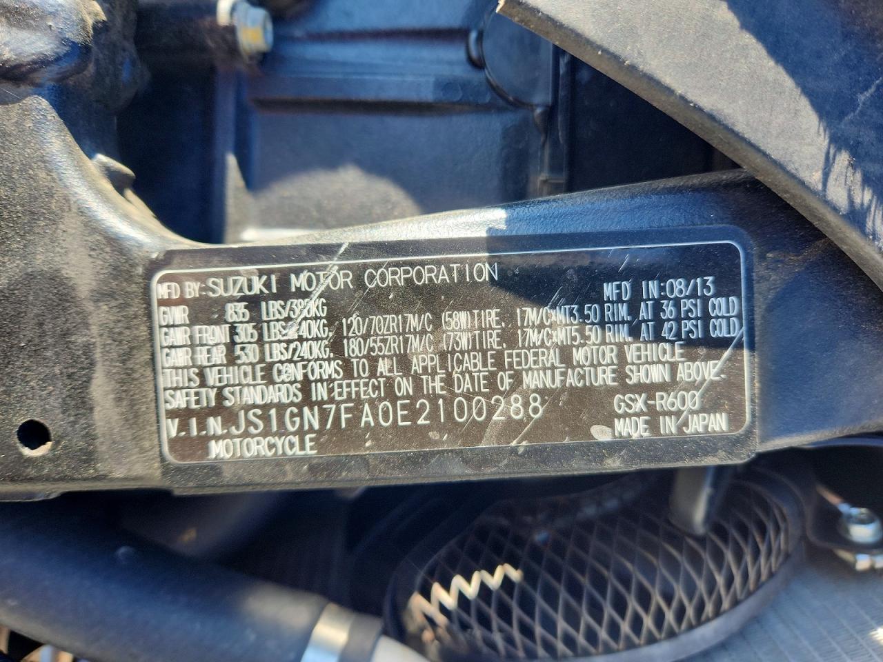 2014 Suzuki GSX-R600
