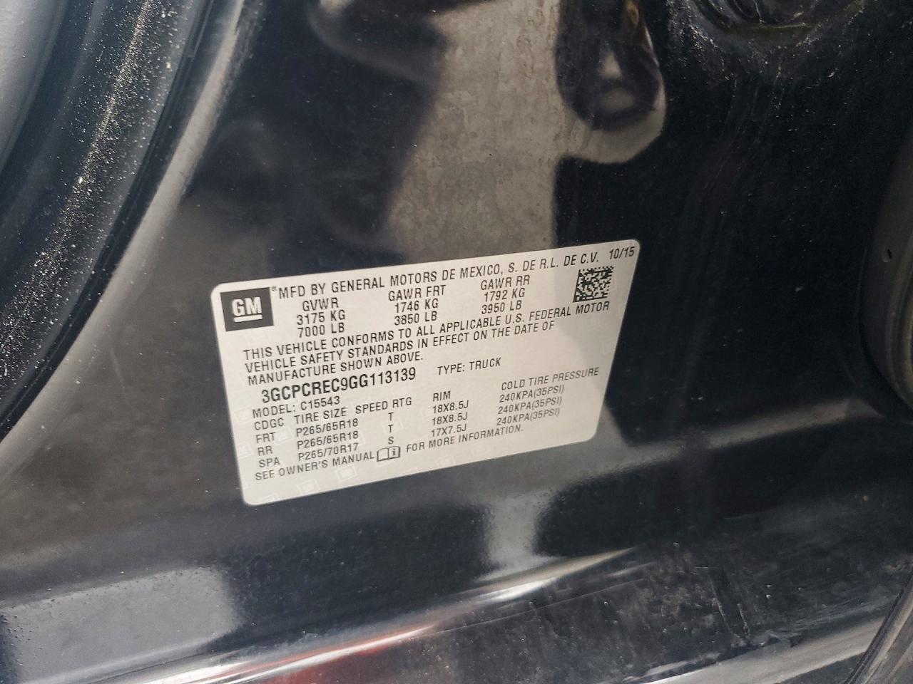 2016 Chevrolet Silverado C1500 LT