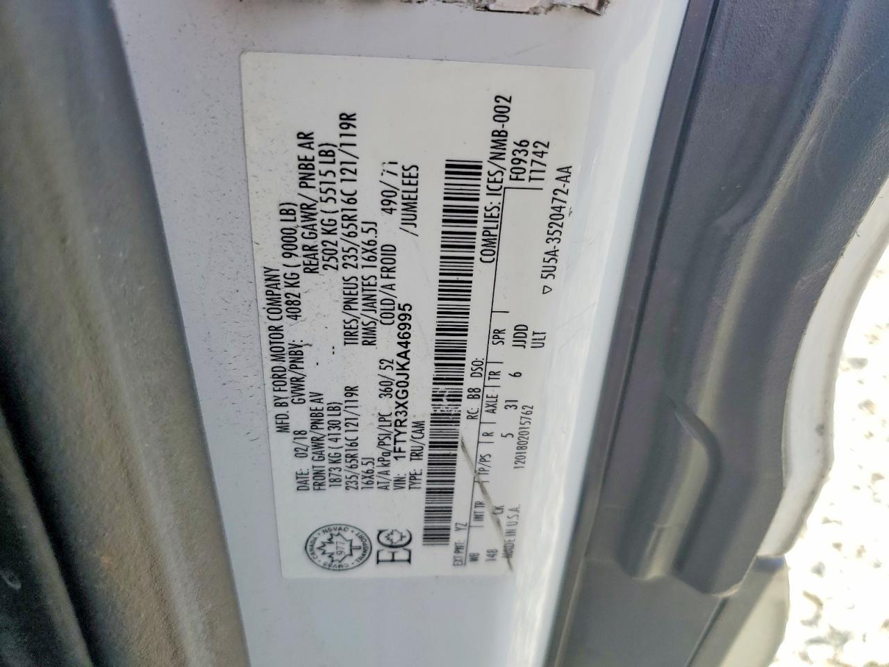 2018 Ford Transit T-250