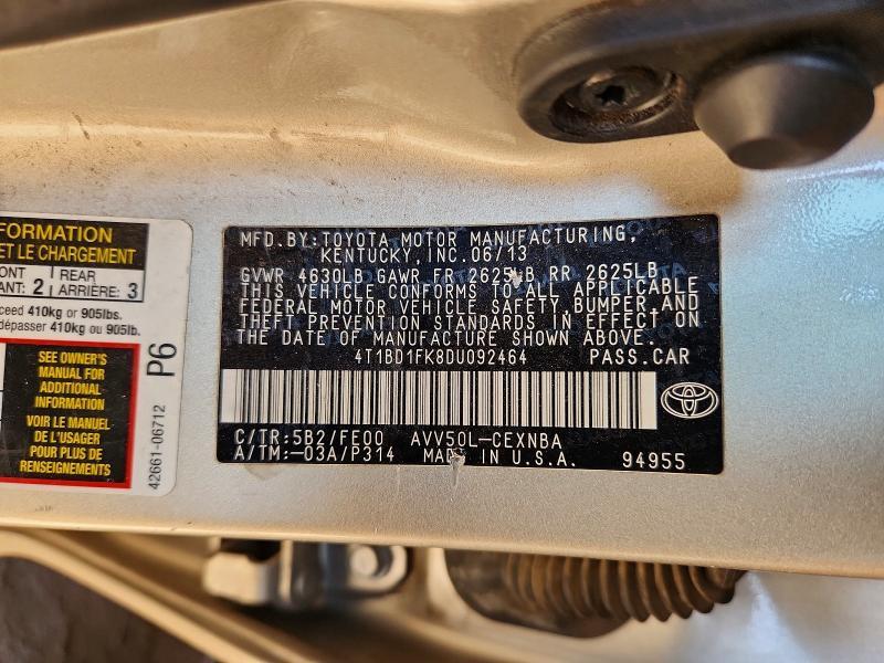 2013 Toyota Camry Hybrid le