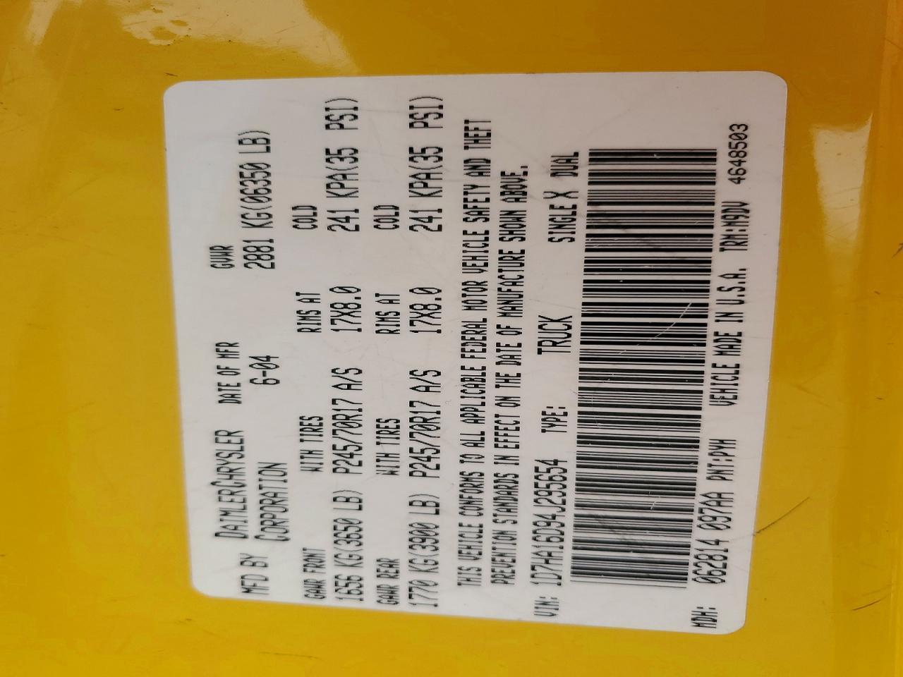 2004 Dodge RAM 1500 ST