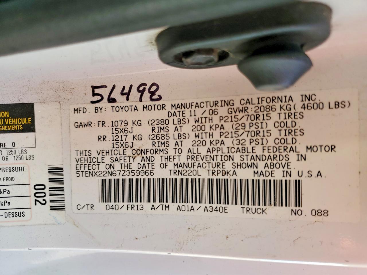 2007 Toyota Tacoma Base