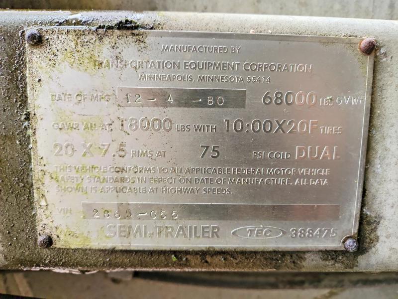 1980 Butler Pneumatic DRY Bulk Trailer