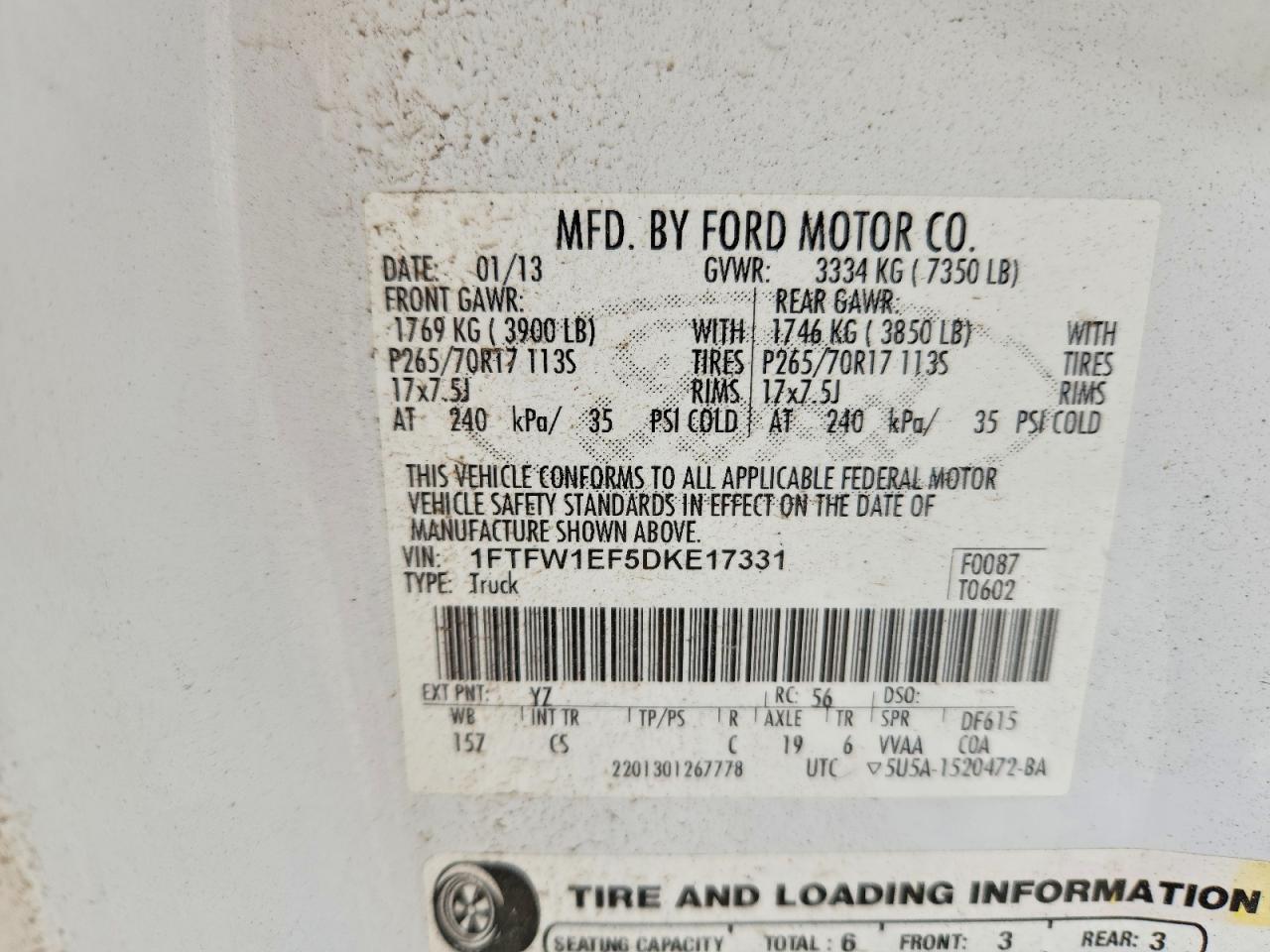 2013 Ford F150 Supercrew
