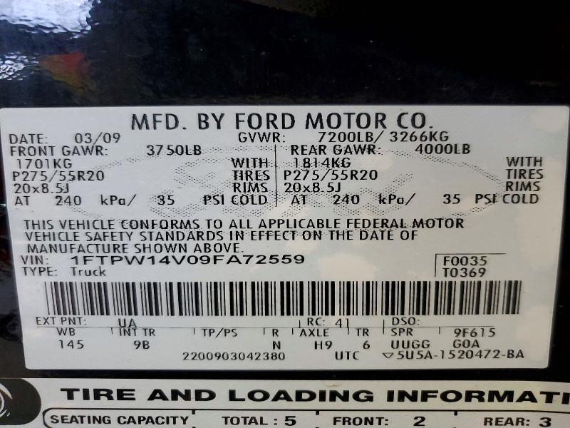 2009 Ford F150 Supercrew