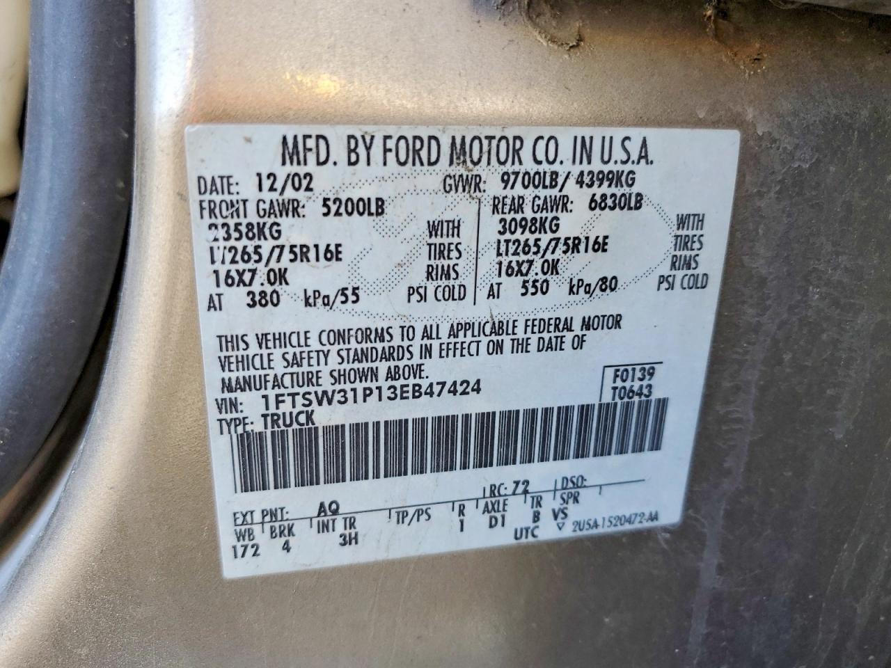 2003 Ford F350 SRW Super Duty