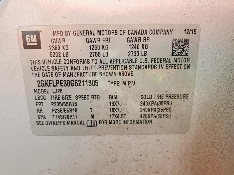 2016 GMC Terrain slt