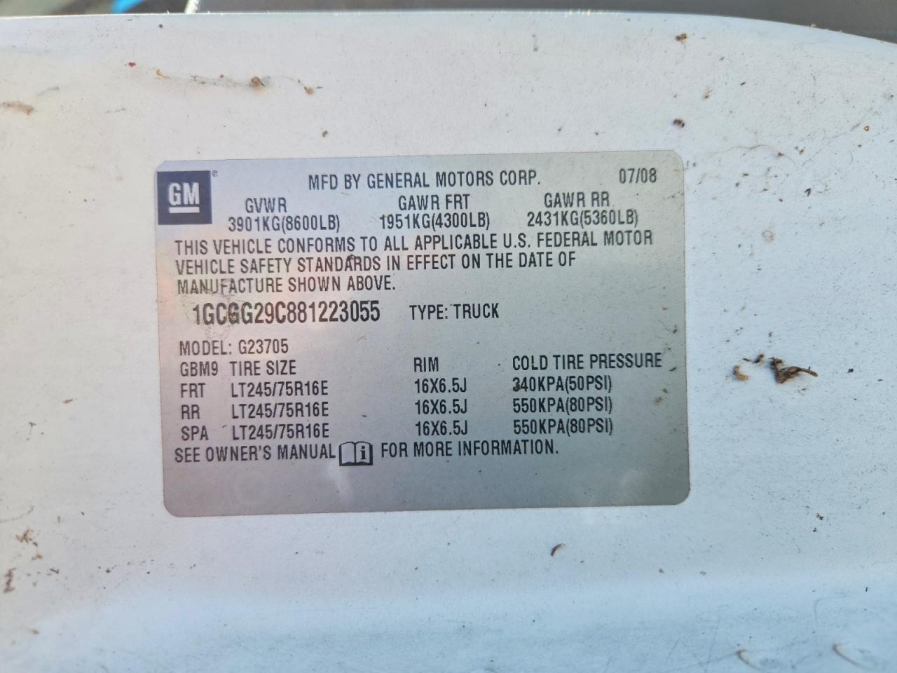 2008 Chevrolet Express G2500