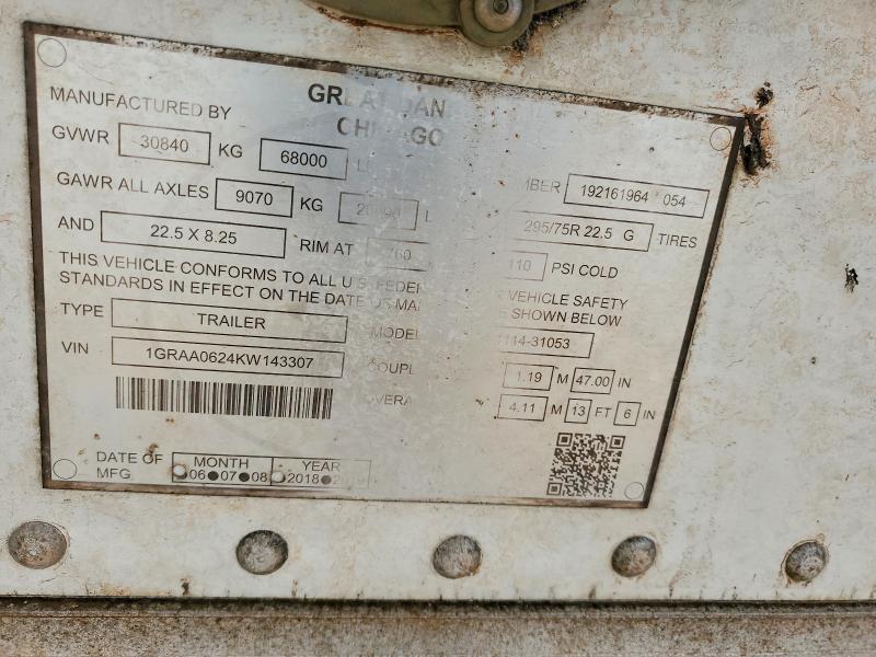 2019 Great Dane 2019 Great Dane Refrigerated Van Trailer