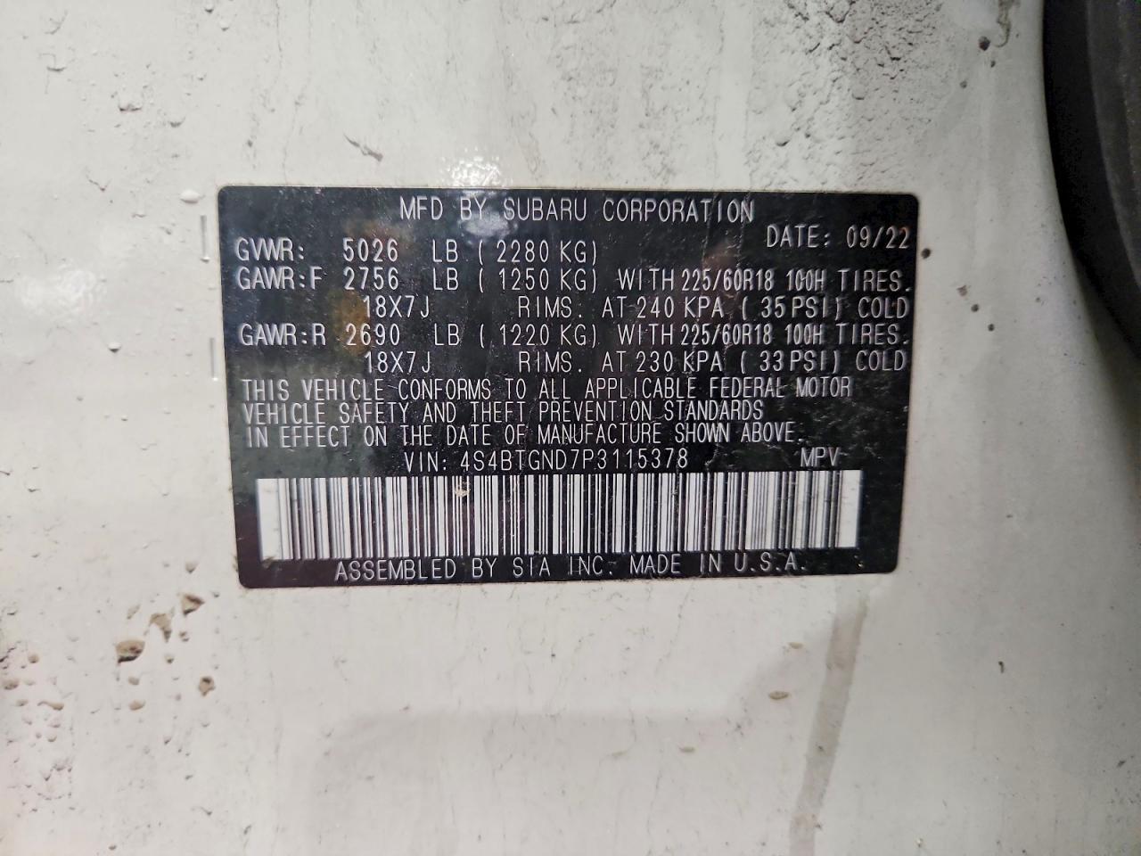 2023 Subaru Outback Limited xt