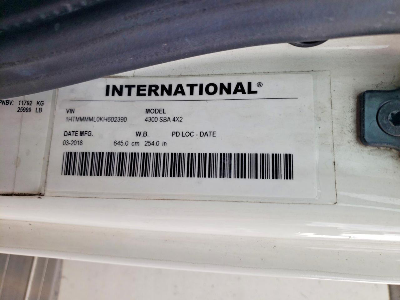 2019 International 4300 BOX Truck