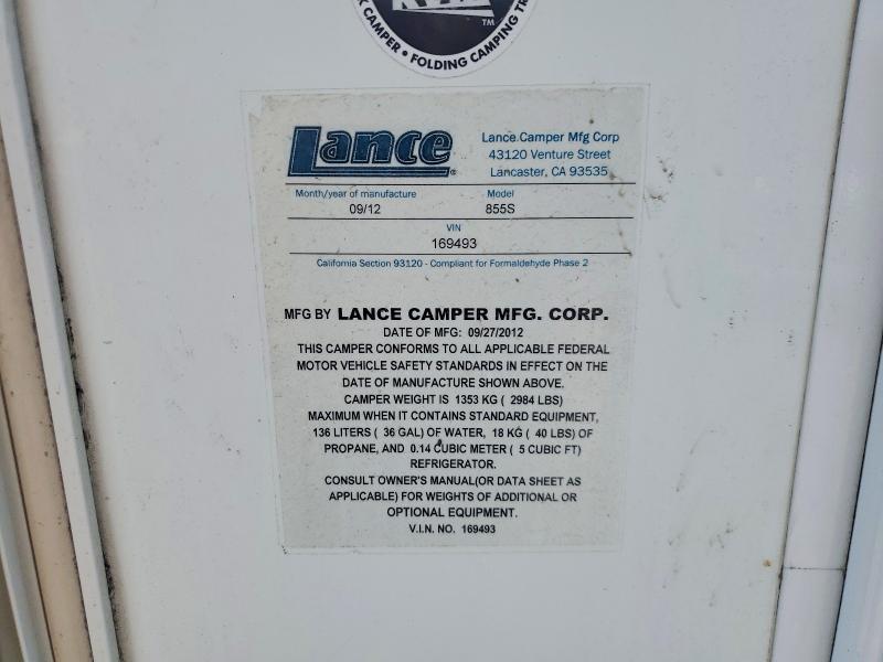 2013 Lance Camper