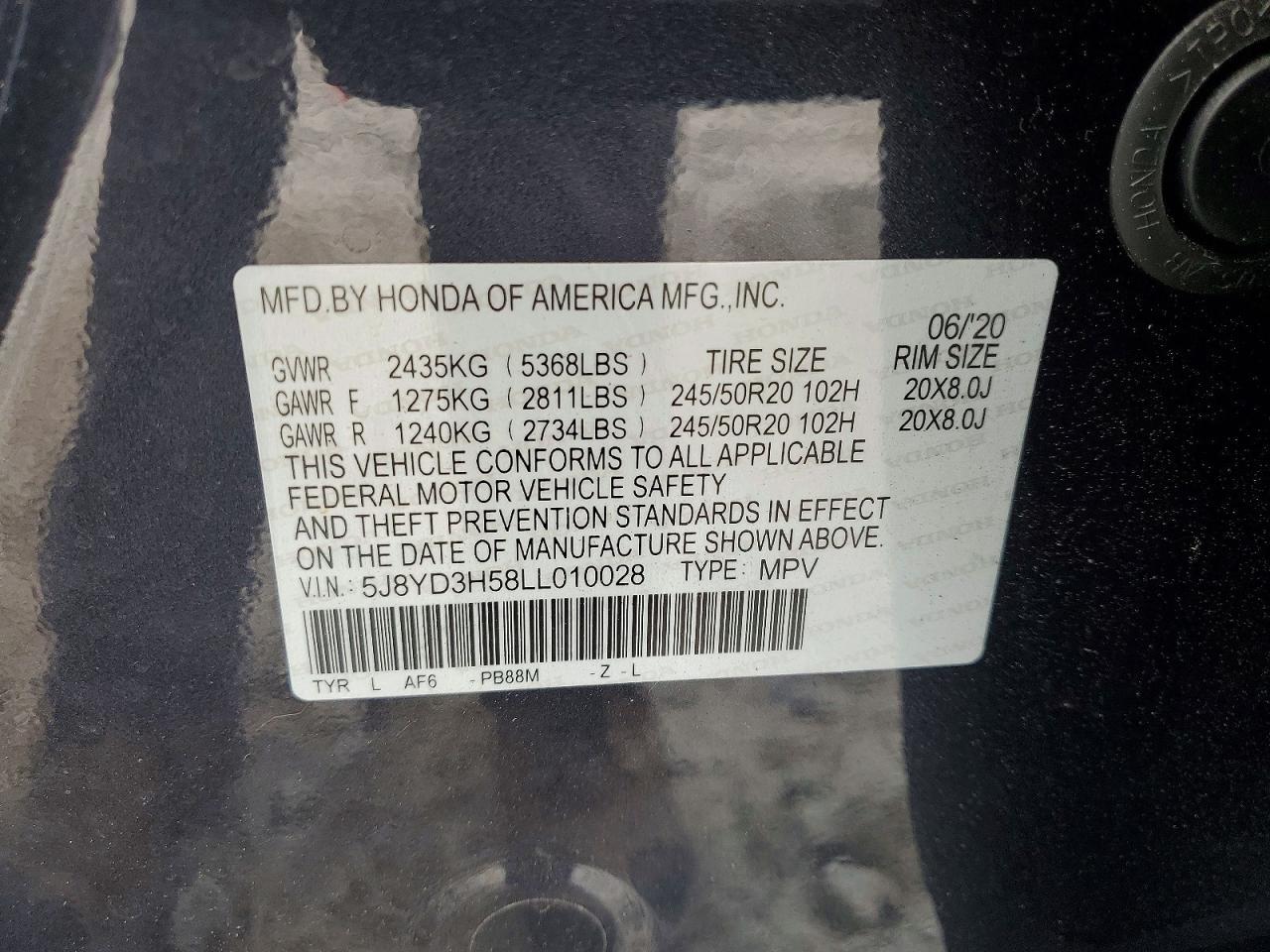 2020 Acura Mdx Technology