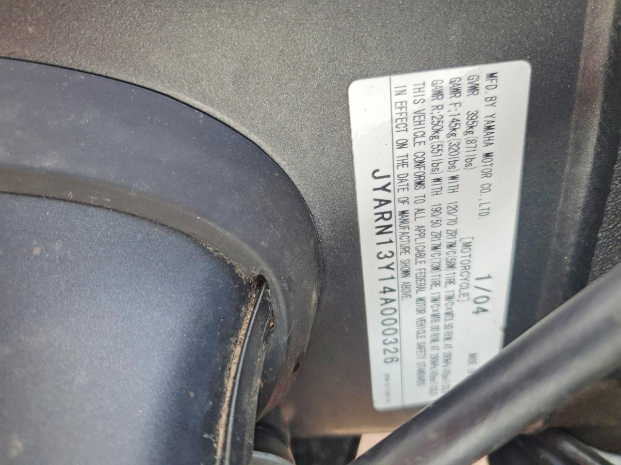2004 Yamaha YZFR1 C