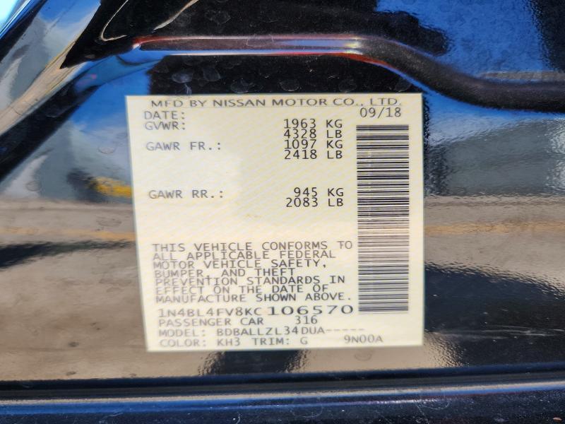 2019 Nissan Altima Platinum