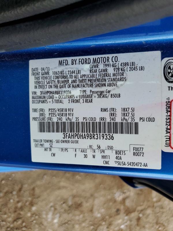 2011 Ford Fusion se