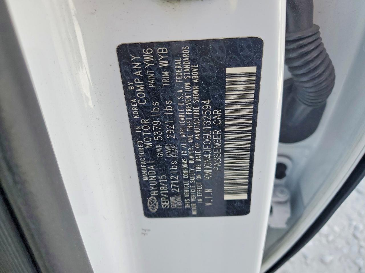 2016 Hyundai Genesis 3.8l