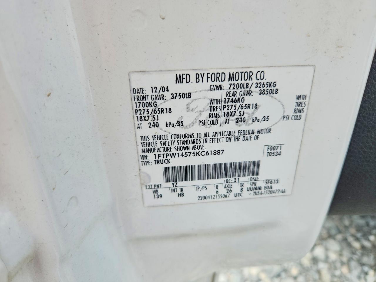 2005 Ford F150 Supercrew
