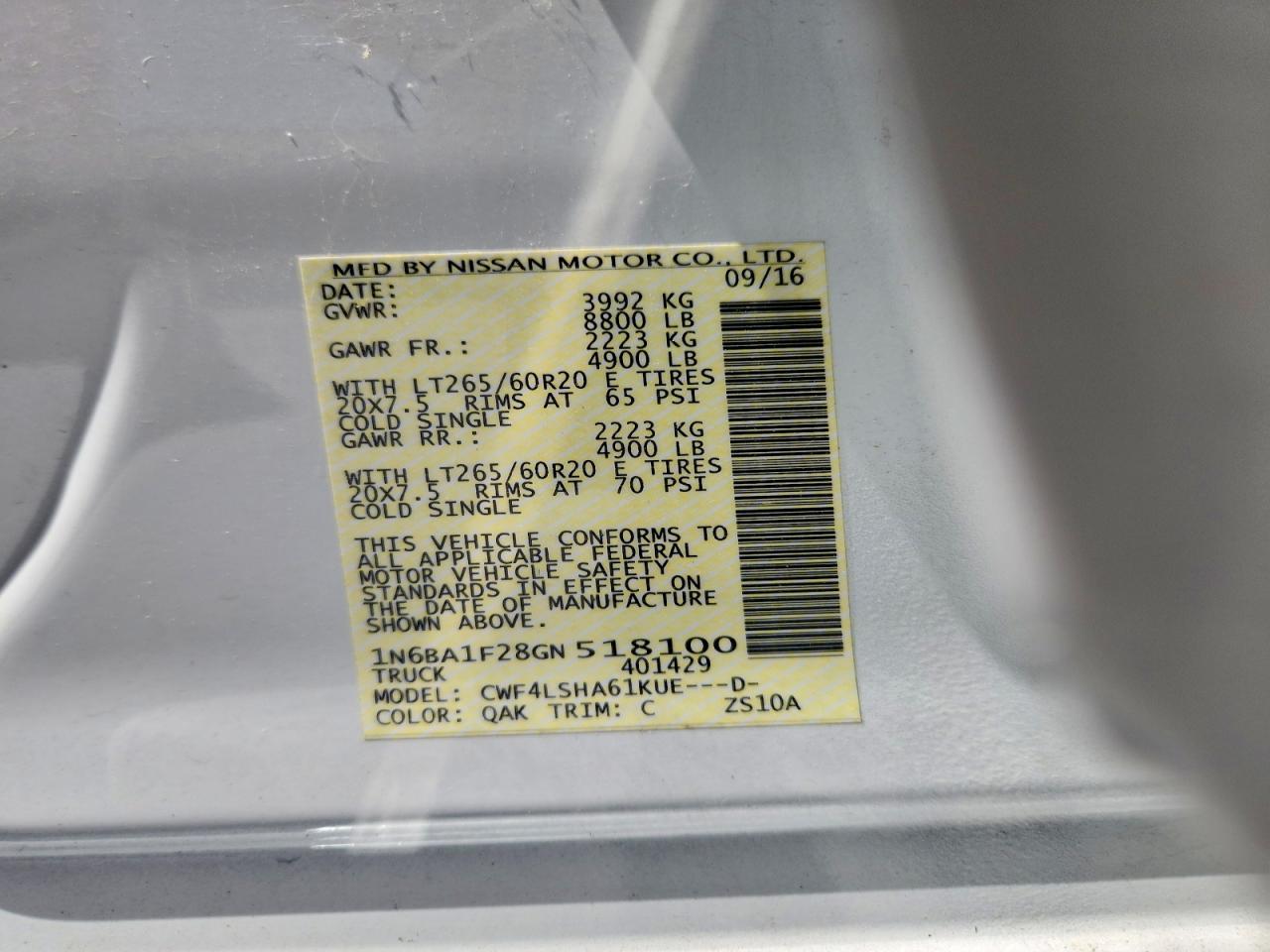 2016 Nissan Titan XD S