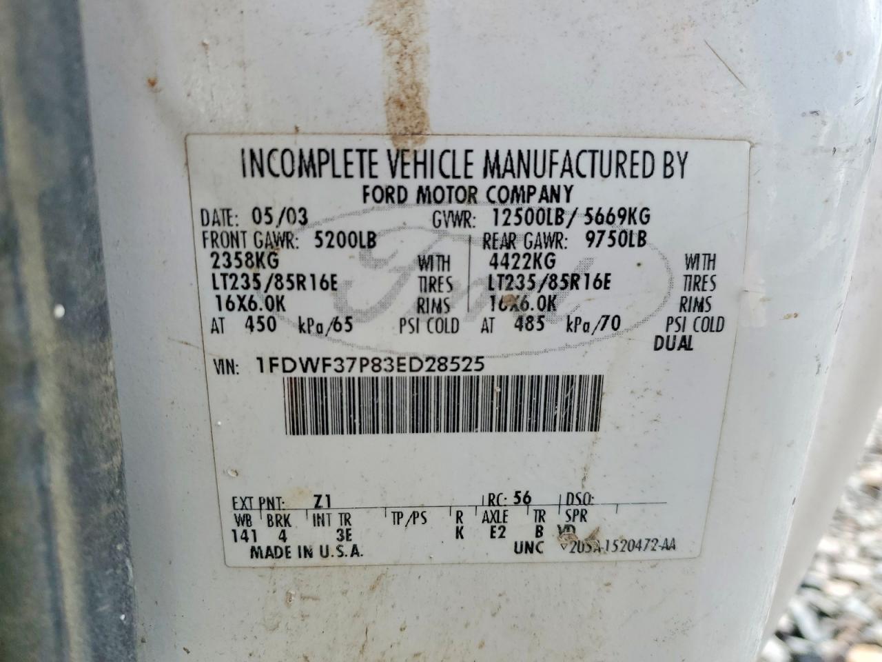 2003 Ford F350 Super Duty Dump Truck
