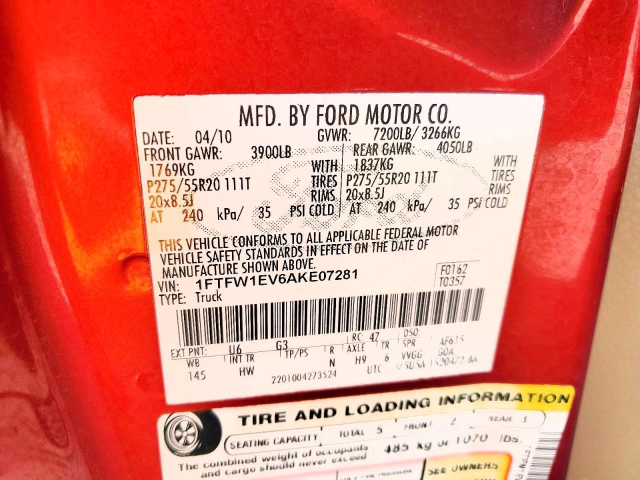 2010 Ford F150 Supercrew