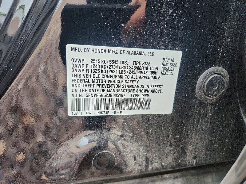 2018 Honda Pilot exl