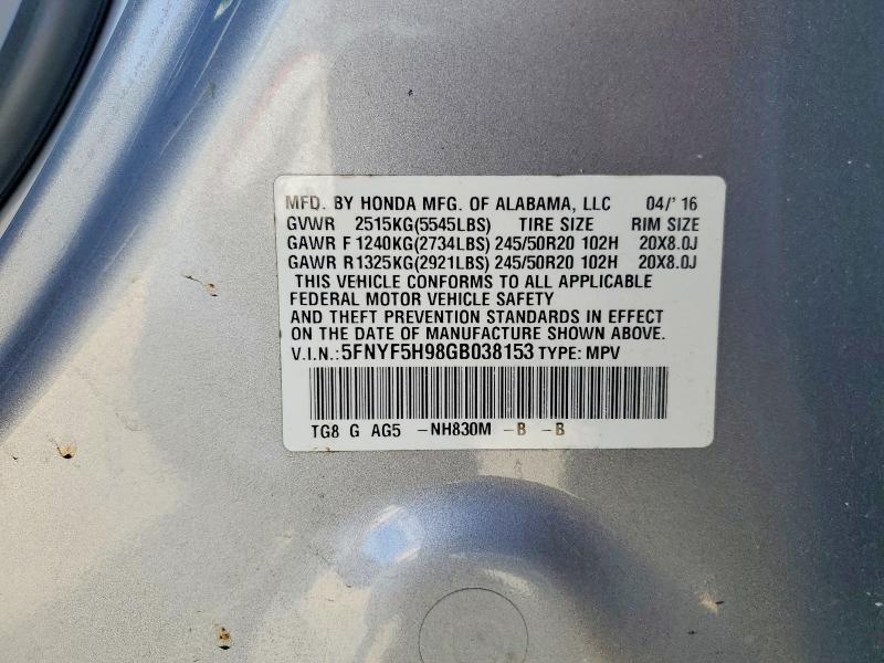 2016 Honda Pilot Touring