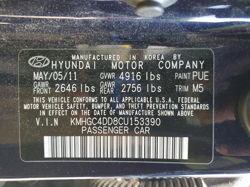2012 Hyundai Genesis 3.8l