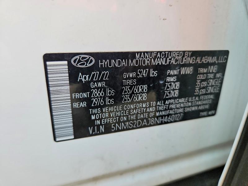 2022 Hyundai Santa fe sel