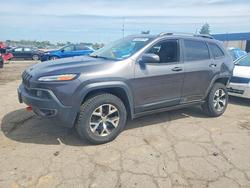 2016 Jeep Cherokee Trailhawk en venta en Woodhaven, MI