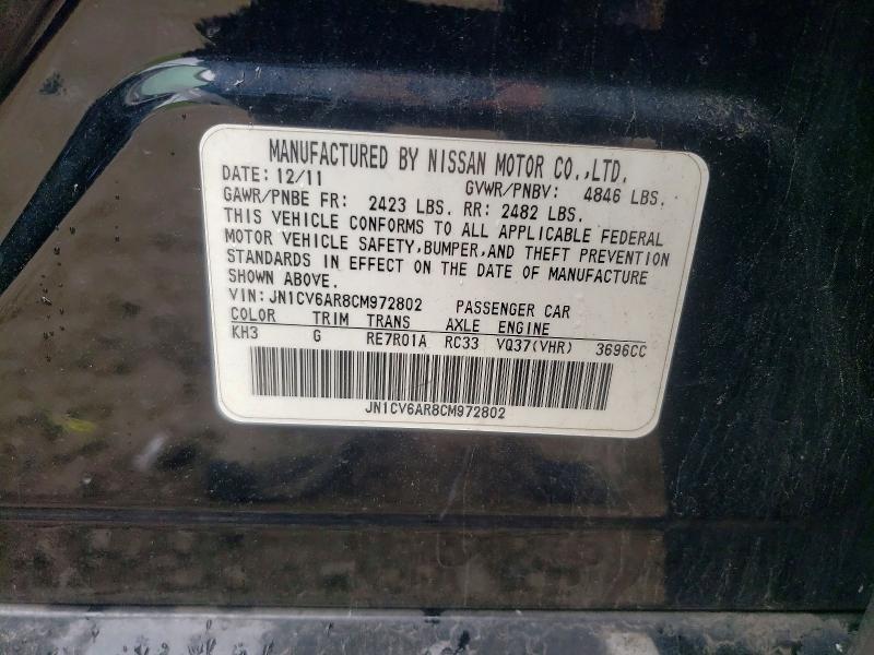 2012 Infiniti G37 Sedan x