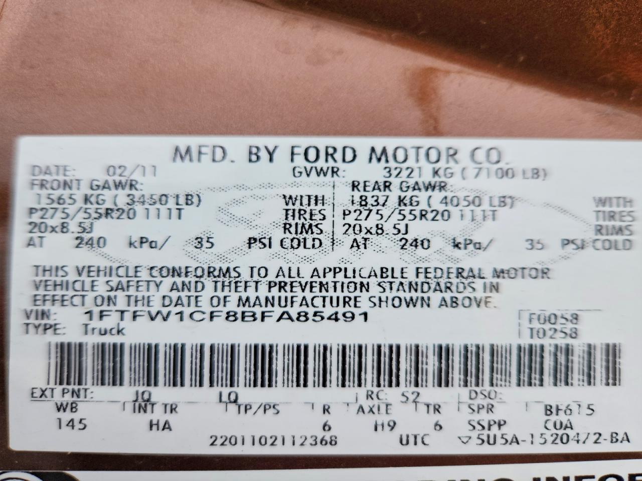 2011 Ford F150 Supercrew