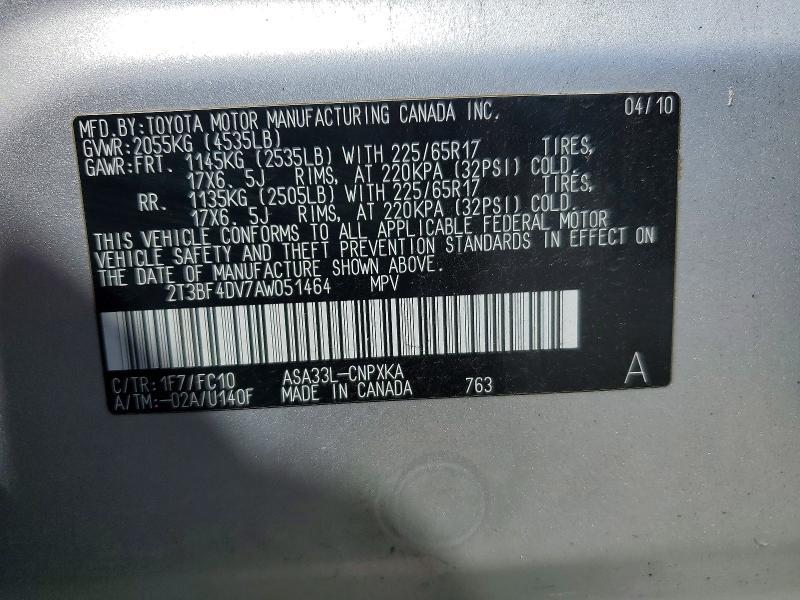 2010 Toyota Rav4 Base