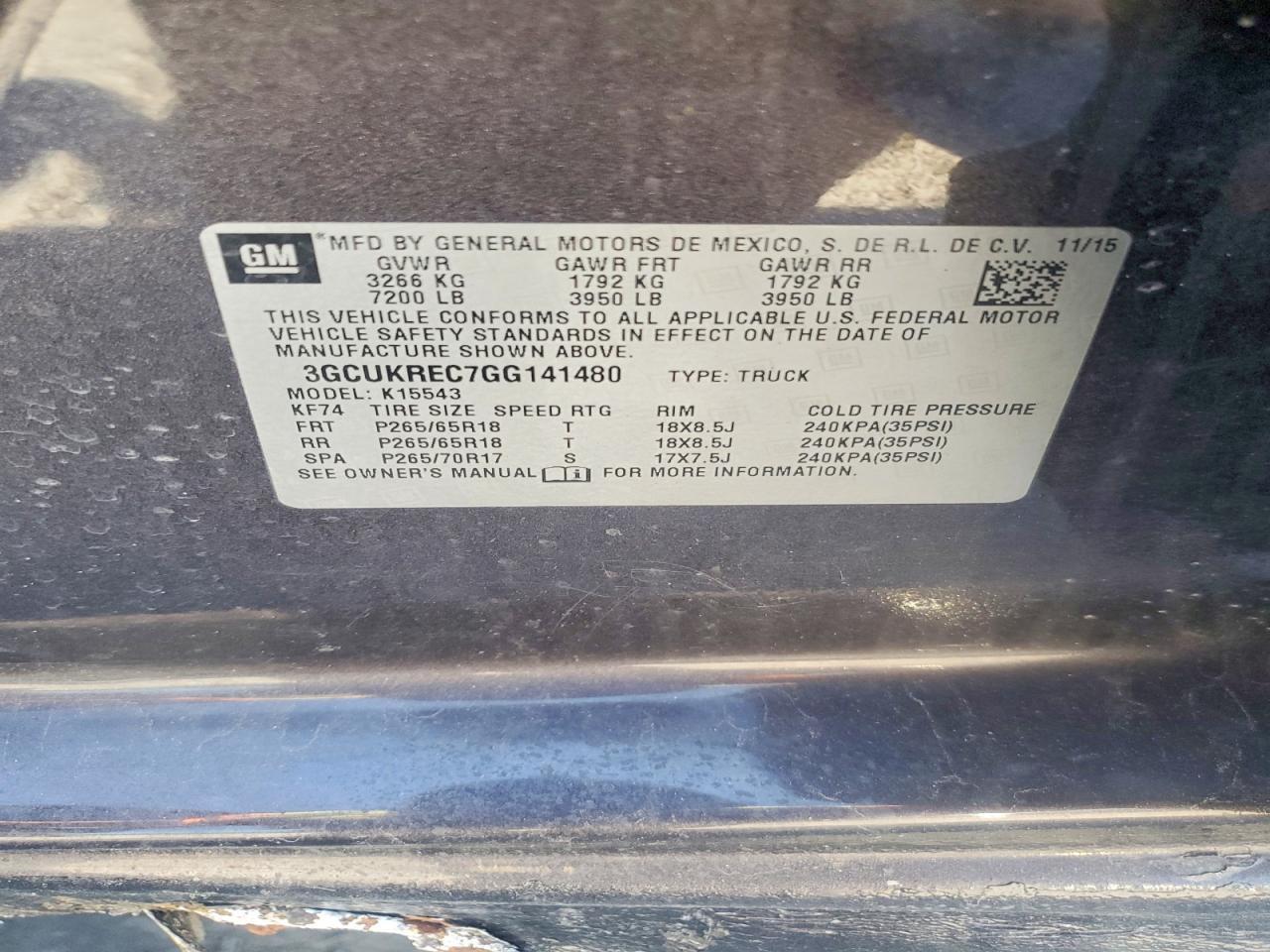 2016 Chevrolet Silverado K1500 LT